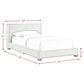 Mayberry Hill Brookhaven Upholstered Twin Panel Platform Bed in Gray, , large
