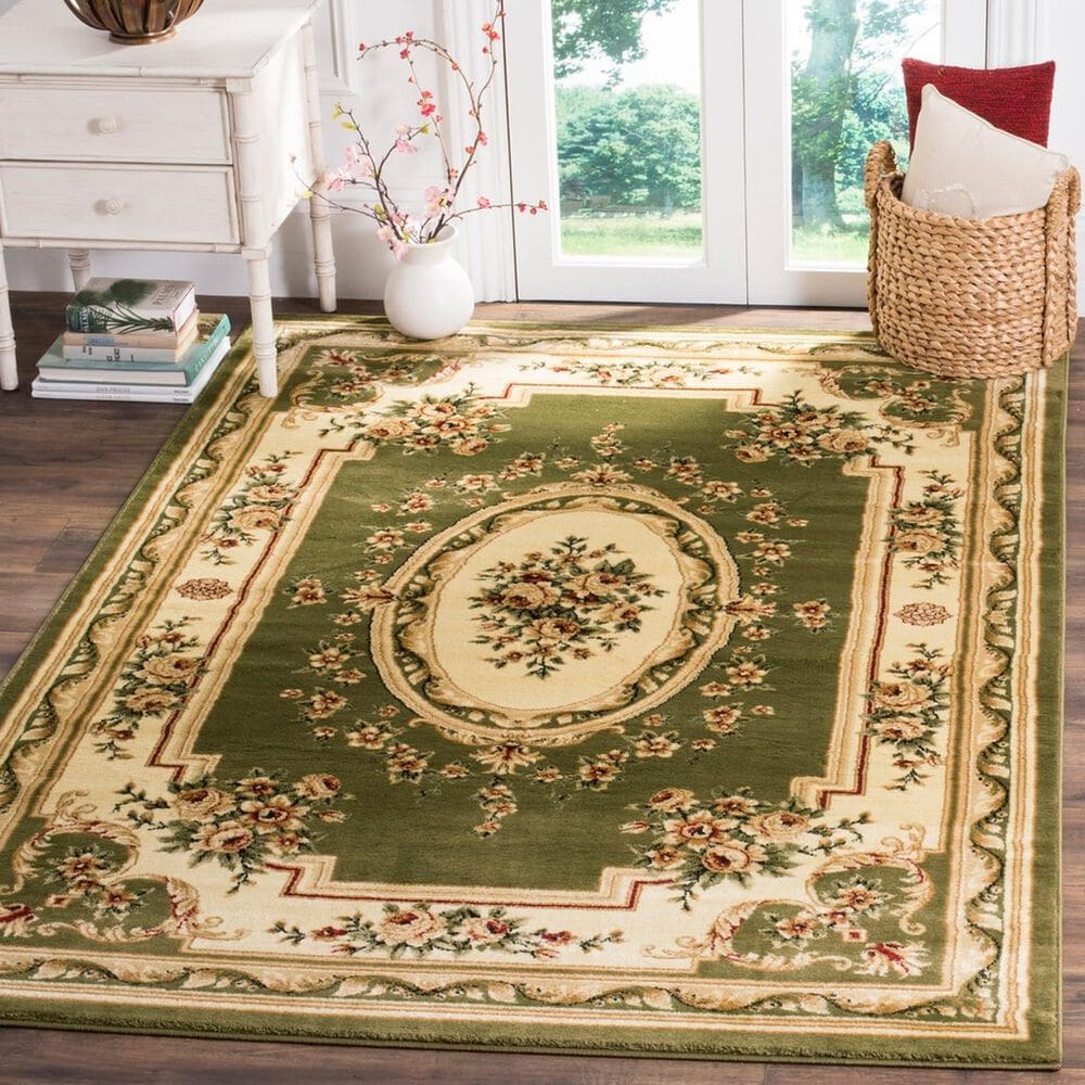 Safavieh Lyndhurst LNH218 8&#39; x 11&#39; Sage and Ivory Area Rug, , large