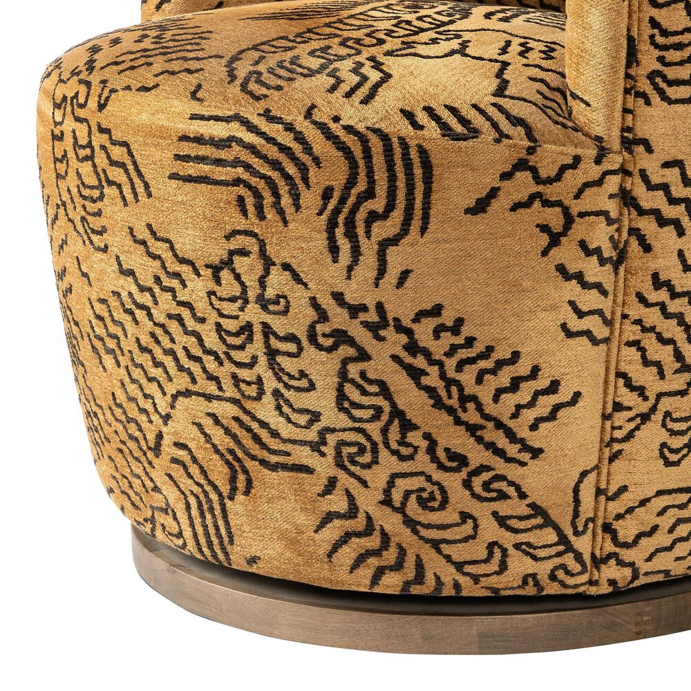 Four Hands Aurora Swivel Chair in Balkan Ochre, , large