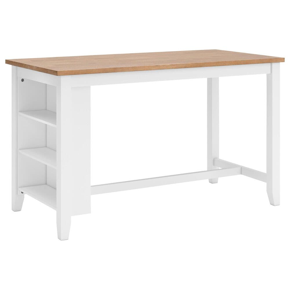 Ashley Gesthaven Counter Height Table in Light Natural and White - Table Only, , large