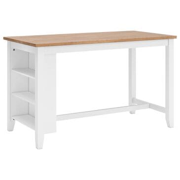 Ashley Gesthaven Counter Height Table in Light Natural and White - Table Only, , large