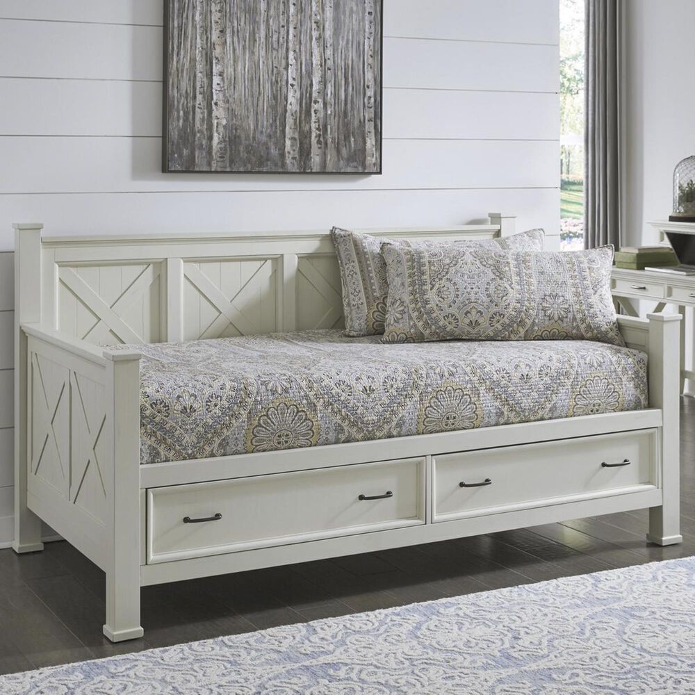 Home Styles Seaside Lodge Daybed with Storage in Hand Rubbed White , , large