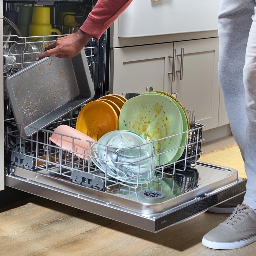 Whirlpool 24" Built-In Dishwasher with Spin and Load Rack and AI Intelligent Wash in Stainless Steel, , large