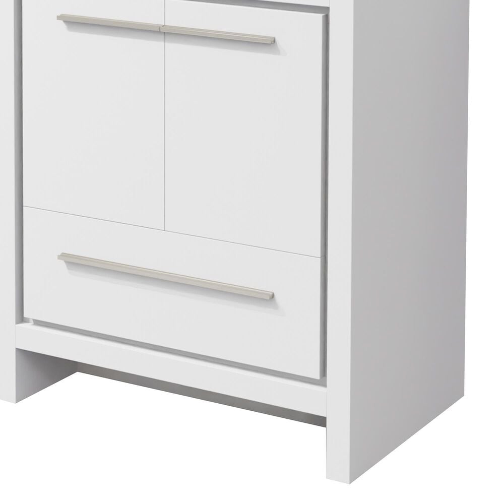 Lexora Home Lafarre 30" Single Bathroom Vanity in White with 2 cm White Cultured Marble Top and Rectangular Sink, , large