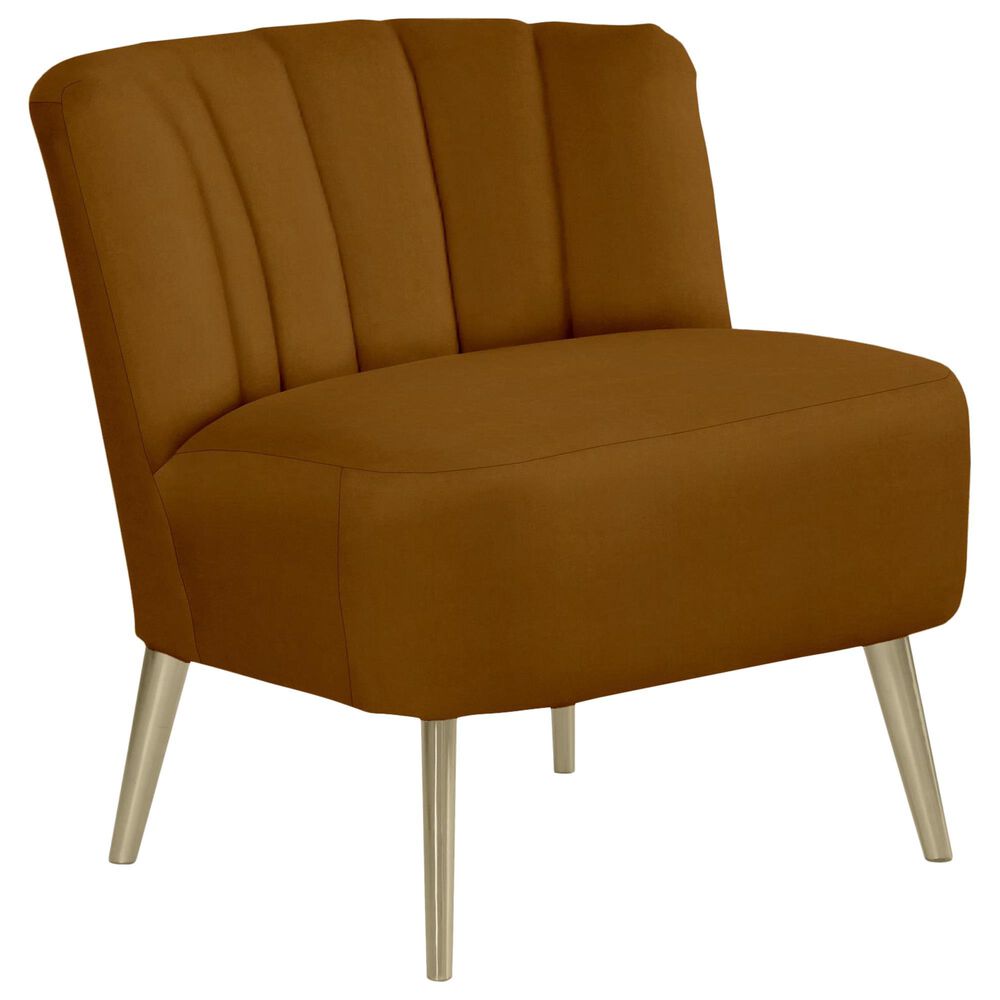 Best Home Furnishings Ameretta Accent Chair in Tobacco and Brushed Gold, , large