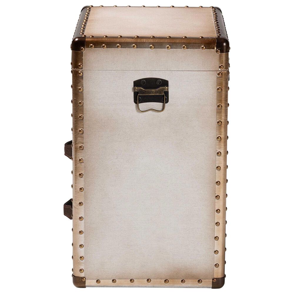 Baxton Studio Agatha 2-Drawer Storage Trunk in Beige, , large
