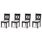 Baxton Studio Lenoir Side Chair with Gray Cushion in Espresso Brown (Set of 4), , large