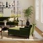 Jennifer Taylor Home Alana Chaise Lounge Chair in Olive Green Velvet, , large