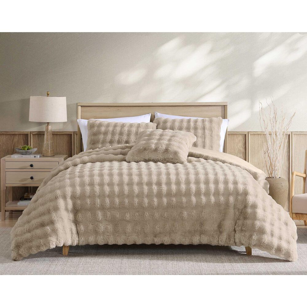 Hallmart Collectibles Bubble 4-Piece King Comforter Set in Tan, , large