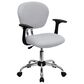 Flash Furniture Contemporary Swivel Task Chair in White, , large