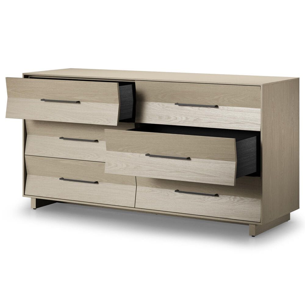 BDI Kara 4-Piece King Bedroom Set in Washed Oak, , large