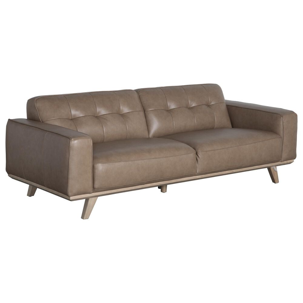 Interlochen Leather Stationary Sofa in Sand, , large