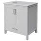 Lexora Home Jacques 30" Single Bathroom Vanity in White with 2 cm White Cultured Marble Top and Rectangular Sink, , large