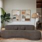 Blue River Oakland Stationary 3-Seater Sofa in Salted Brown Velvet, , large