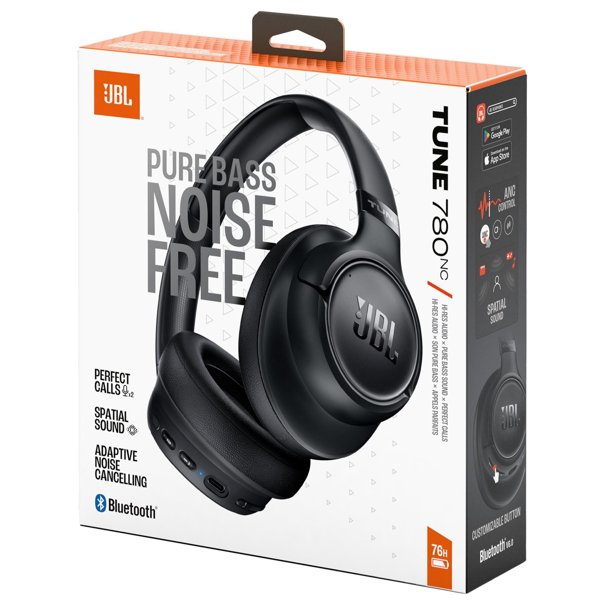 JBL Tune 780NC Wireless Over-Ear Headphones in Black