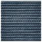 Safavieh Montauk 4" Square Turquoise, Navy Blue and Black Area Rug, , large