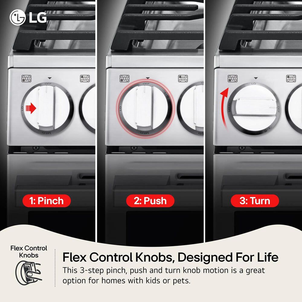 LG 2-Piece Kitchen Package with 6.3 Cu. Ft. Smart Freestanding Gas Range and 2.1 Cu. Ft. Smart Over-the-Range Microwave in Printproof Stainless Steel, , large