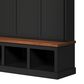 HOMLUX 5-Hook Hall Tree with 3 Hidden Storage in Black and Walnut, , large