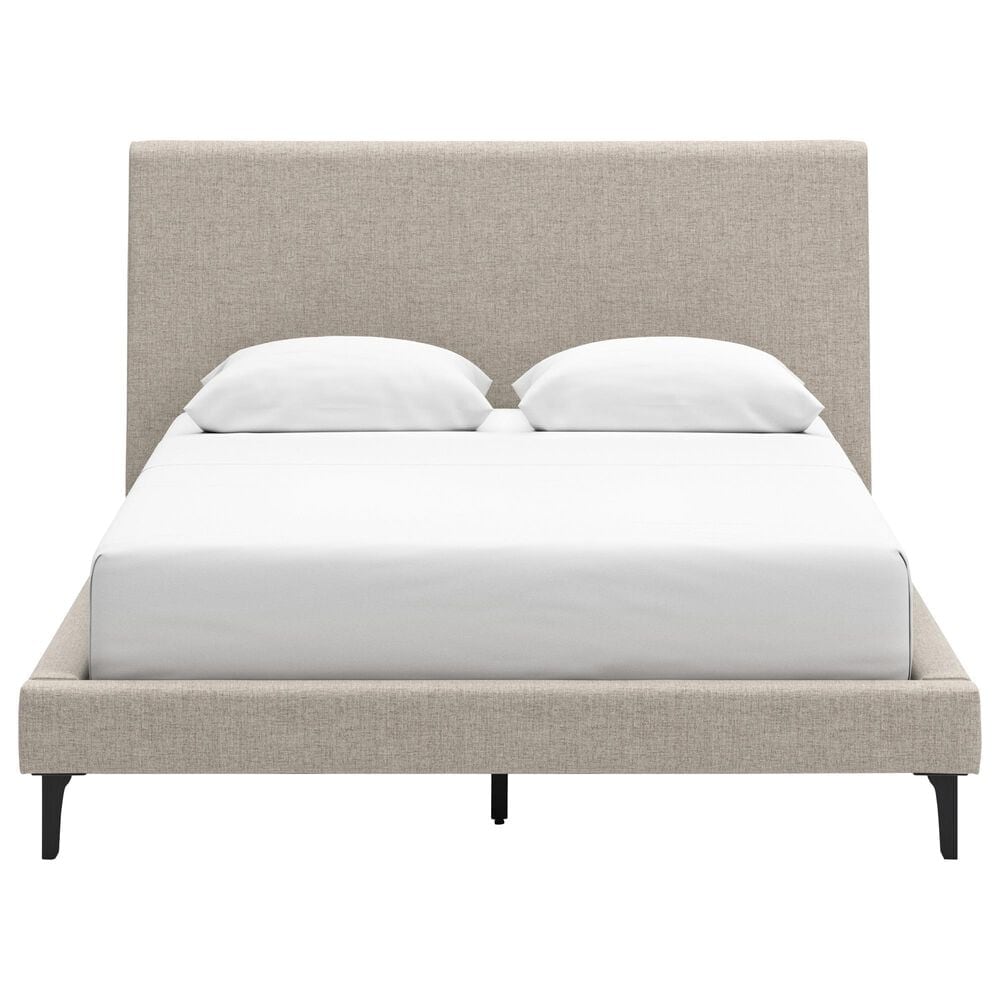 Ashley Queen Upholstered Bed and Two Nightstands, , large