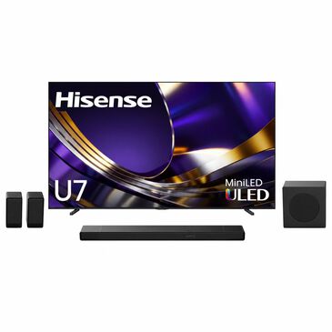 Hisense 100" Class U7 Series ULED Mini-LED 4K - Smart Google TV with 5.1.4 Channel Soundbar System in Black, , large