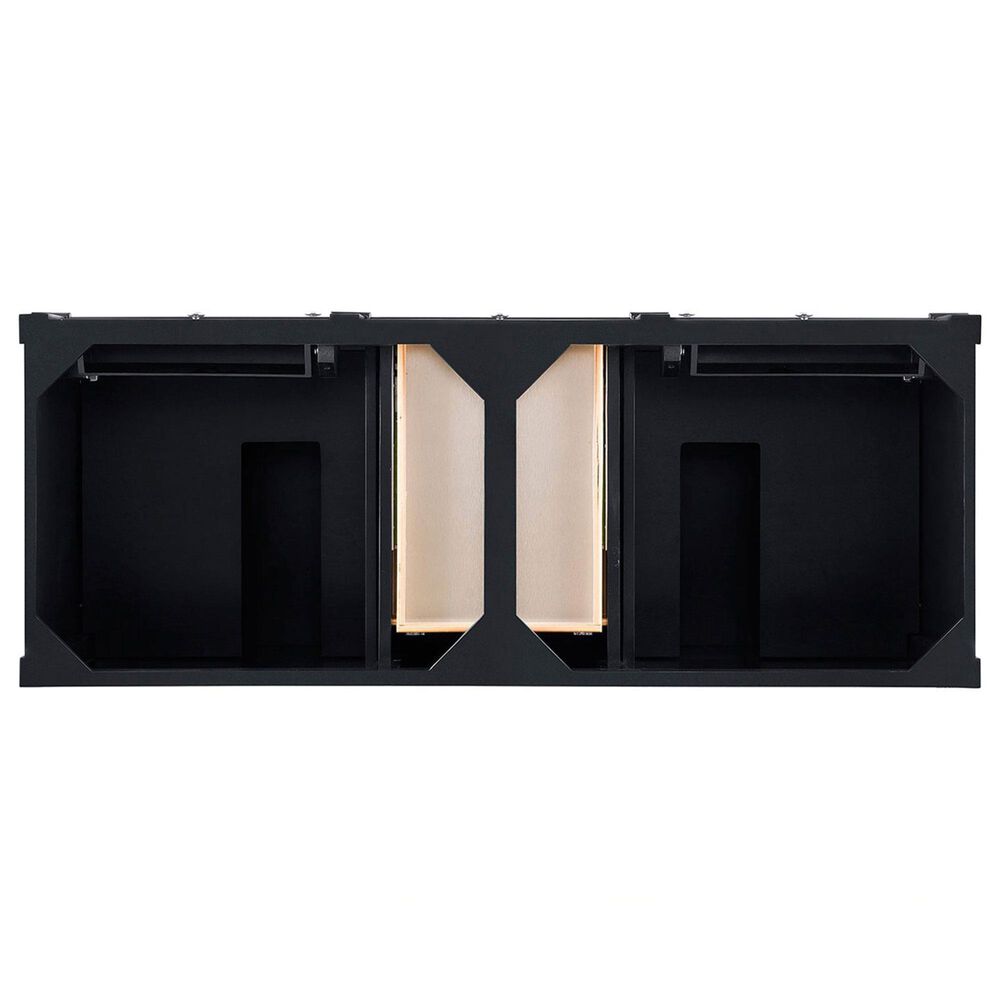 James Martin Vanities Brittany 60&quot; Double Bathroom Vanity in Black Onyx with 3 cm White Zeus Quartz Top and Rectangular Sinks, , large