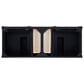 James Martin Vanities Brittany 60" Double Bathroom Vanity in Black Onyx with 3 cm White Zeus Quartz Top and Rectangular Sinks, , large