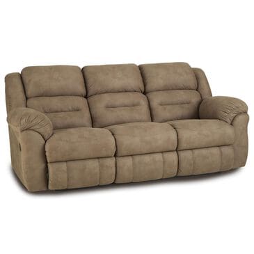 HomeStretch Gambler Manual Double Reclining Sofa in Bridgestone Truffle Brown, , large