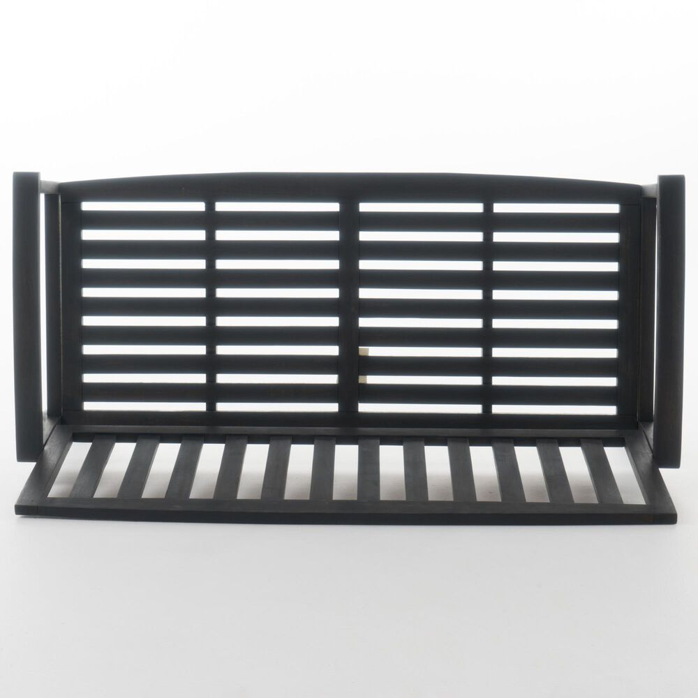 Hearth and Haven Loja Patio Bench in Dark Grey, , large