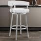 Blue River Lorin 26" Swivel Counter Stool with White Cushion in Stainless Steel, , large