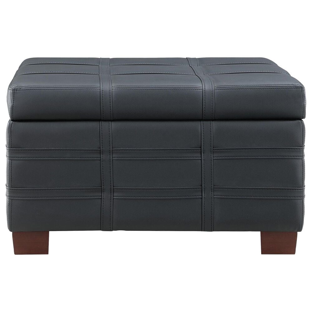Valor Living Detour Strap Square Storage Ottoman in Black, , large