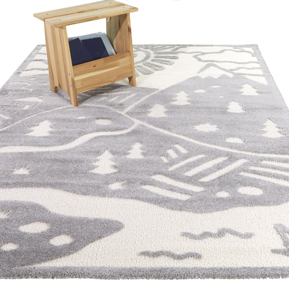 Balta Rugs Sherwood Landscape 4&#39;4&quot; x 6&#39; Cream Kids Area Rug, , large