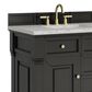 James Martin Vanities Brookfield 36" Single Bathroom Vanity in Black Onyx with 3 cm Eternal Jasmine Pearl Quartz Top and Rectangular Sink, , large