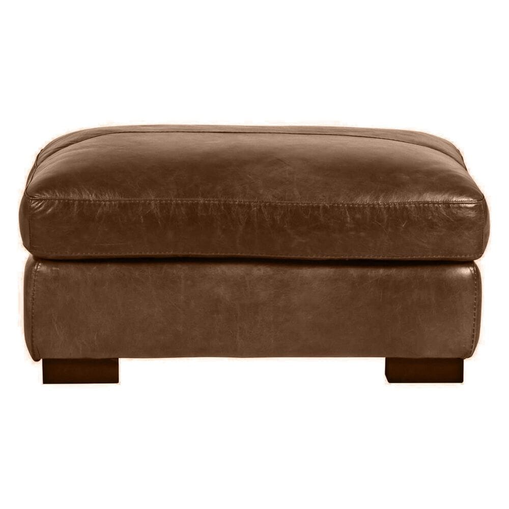 Softline Leather Ottoman in Splendor Chestnut, , large