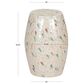 Linon Home Decor Pattison Drum End Table with Finish Pattern in Ivory, , large