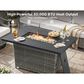 Sunwell Garden 8-Piece Patio Conversation Set with Fire Pit in Beige, , large