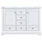 Lexora Home Dukes 48" Double Bathroom Vanity in White with 2 cm White Cultured Marble Top and Rectangular Sinks, , large