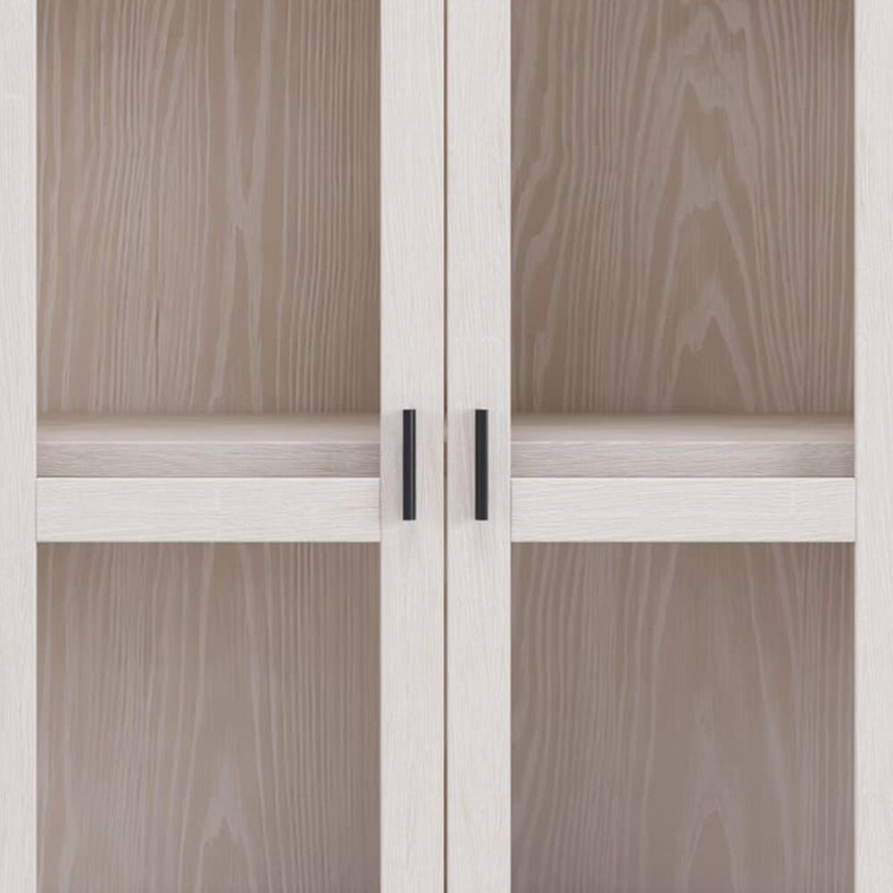 Urban Home Drake Glass Door Wooden Bookcase in Sugar, , large