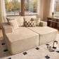 HOMLUX Sectional Sofa, with High-Density Foam and Comfortable Seating in Beige, , large