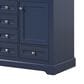 Lexora Home Dukes 48" Double Bathroom Vanity in Navy Blue with 2 cm White Carrara Marble Top and Rectangular Sinks, , large