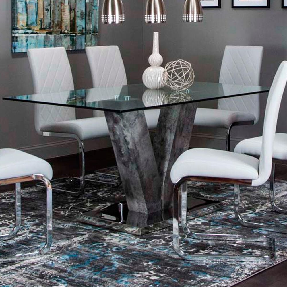 pink Penetration line Penny Lane Veneto Dining Table in Cement - Table Only | Nebraska Furniture  Mart