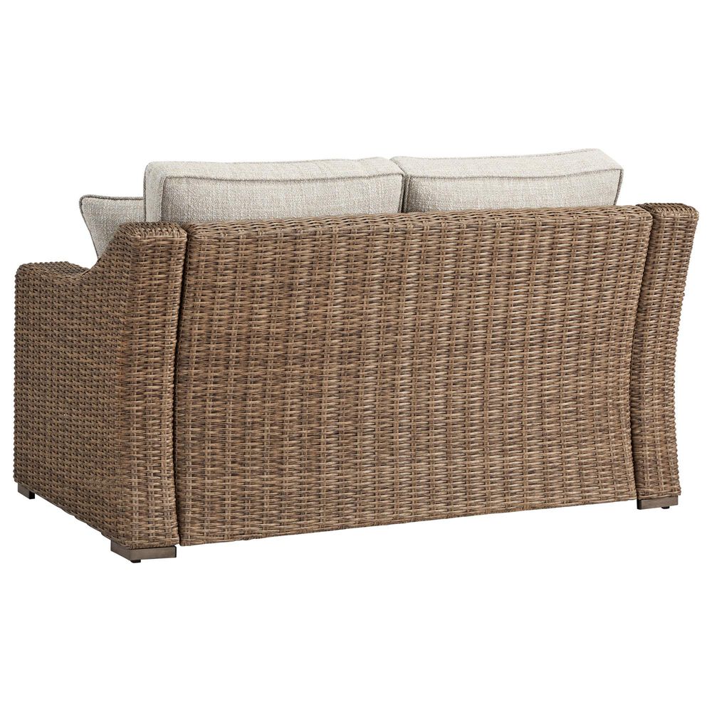 Ashley Beachcroft Patio Loveseat in Beige, , large