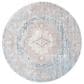 Safavieh Dream 6"7" Round Grey and Aqua Area Rug, , large