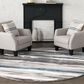Central Oriental Structures Torrent Maisie Dusk and Multicolor 7"10" Round Area Rug, , large