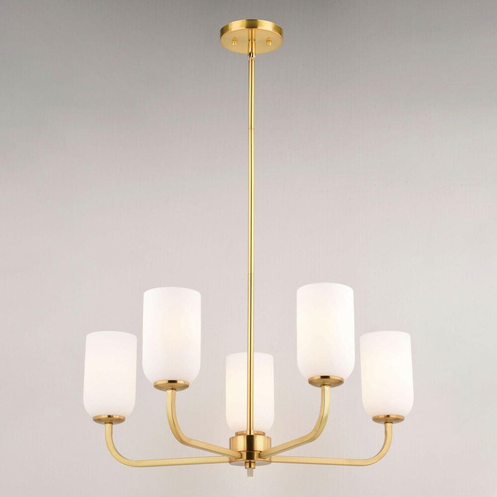 Vaxcel International Co. Ltd. Shelby 5-Light Chandelier in Natural Brass, , large