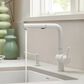 Blanco Linus 1.5 GPM Low-Arc Pull-Out Kitchen Faucet in White, , large