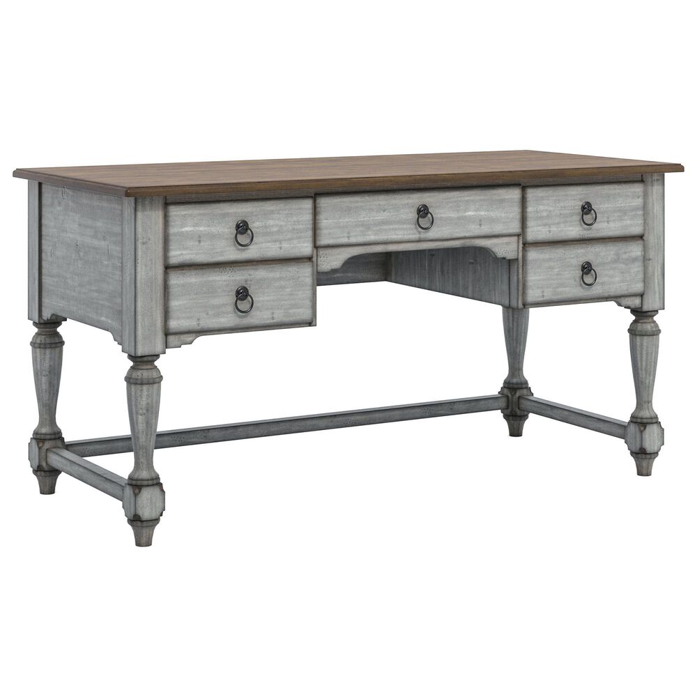 Flexsteel Plymouth Writing Desk in Distressed Graywash and Brown, , large