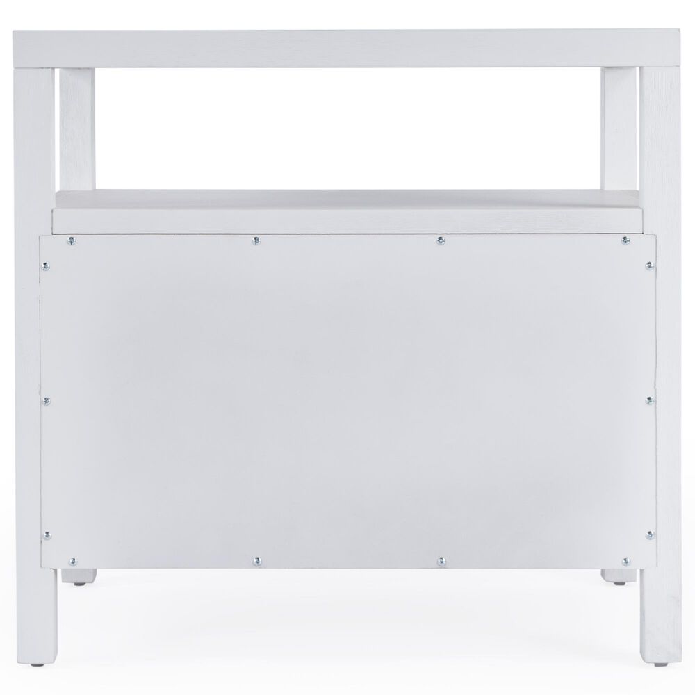 Butler Specialty Company Nora 2-Drawer Wide Nightstand with Open Shelf in Textured White, , large