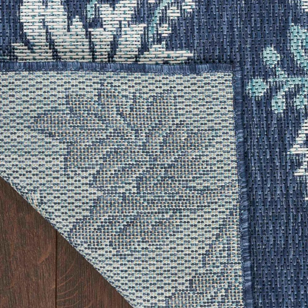 Nourison Garden Oasis GOA03 Navy 9&#39; x 12&#39; Indoor/Outdoor Area Rug, , large