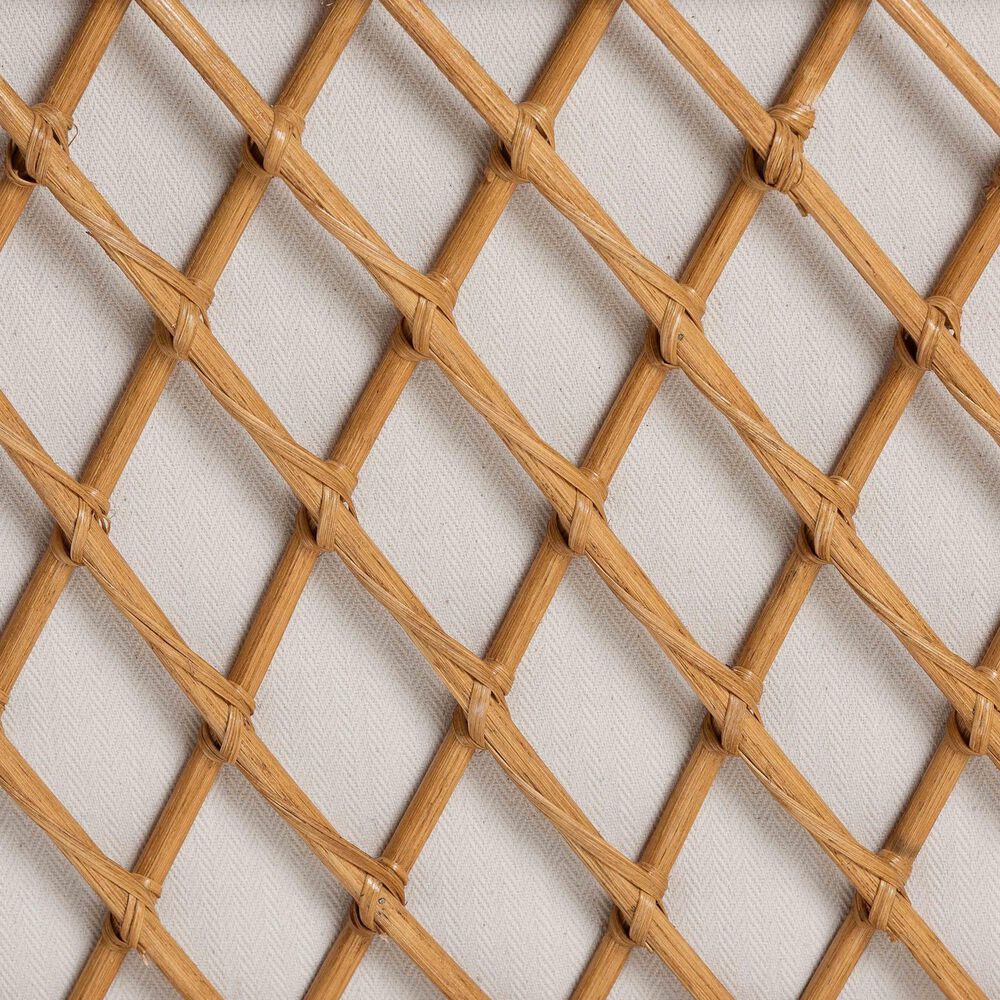 Baxton Studio Akemi Twin Rattan Daybed with Cushion in Light Honey, , large