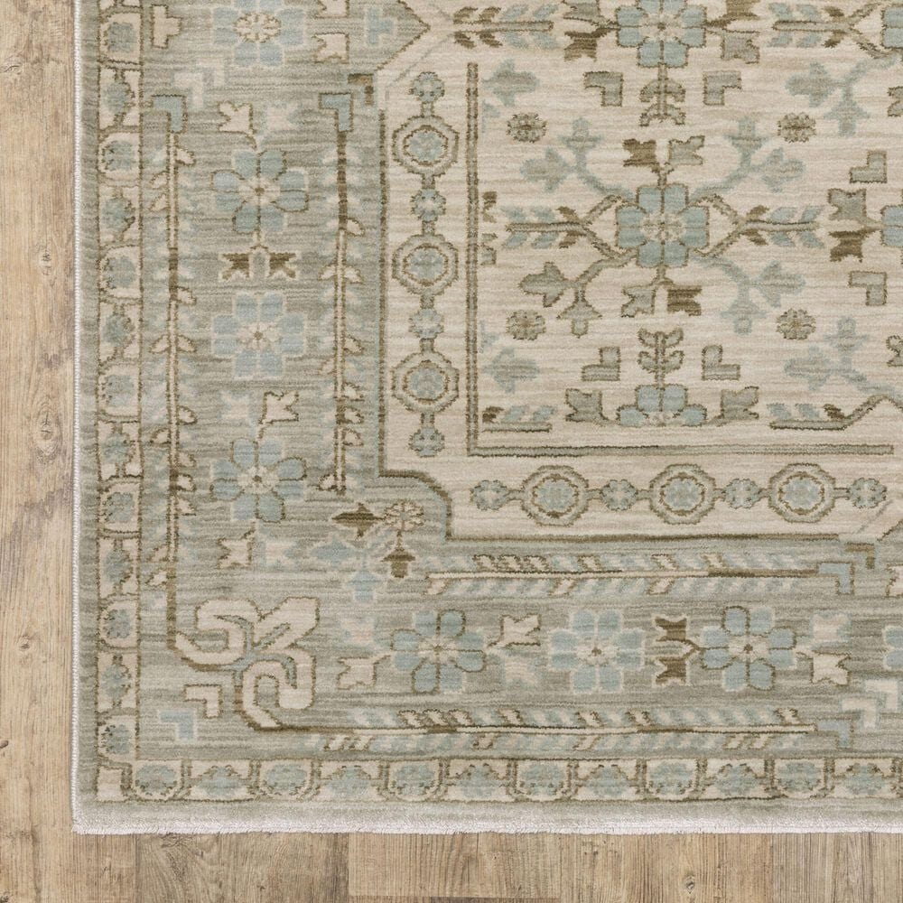 Oriental Weavers Maeve MAE04 Beige and Blue 6&#39;7&quot; x 9&#39;6&quot; Area Rug, , large